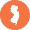 icon with a silhouette of the state of New Jersey
